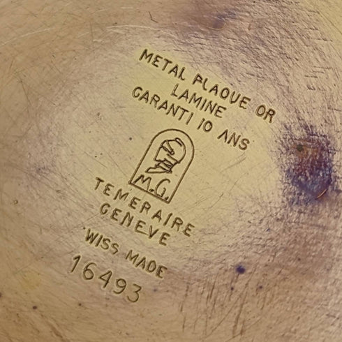 アンティーク スイス LANCO 懐中時計 薄型ゴールドプレートケース 動作良好