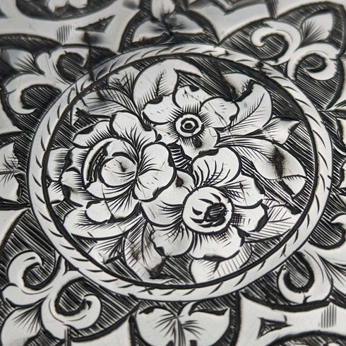 1872 British antique sterling silver card case 50g GEORGE UNITE