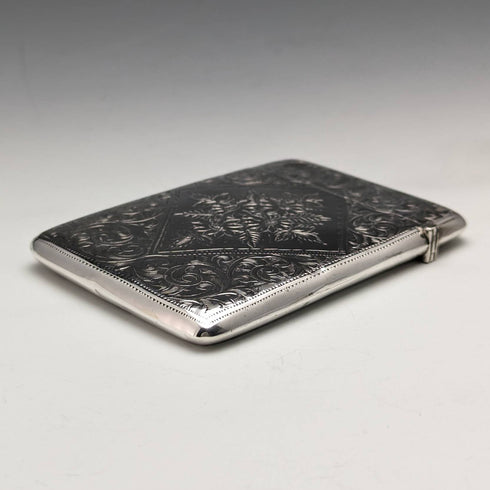 1906年 英国アンティーク 純銀製カードケース 62g Joseph Gloster