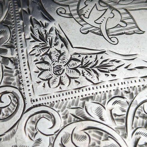 1906年 英国アンティーク 純銀製カードケース 62g Joseph Gloster
