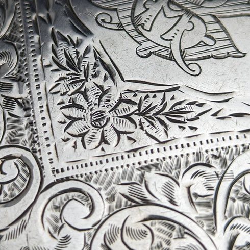 1906年 英国アンティーク 純銀製カードケース 62g Joseph Gloster