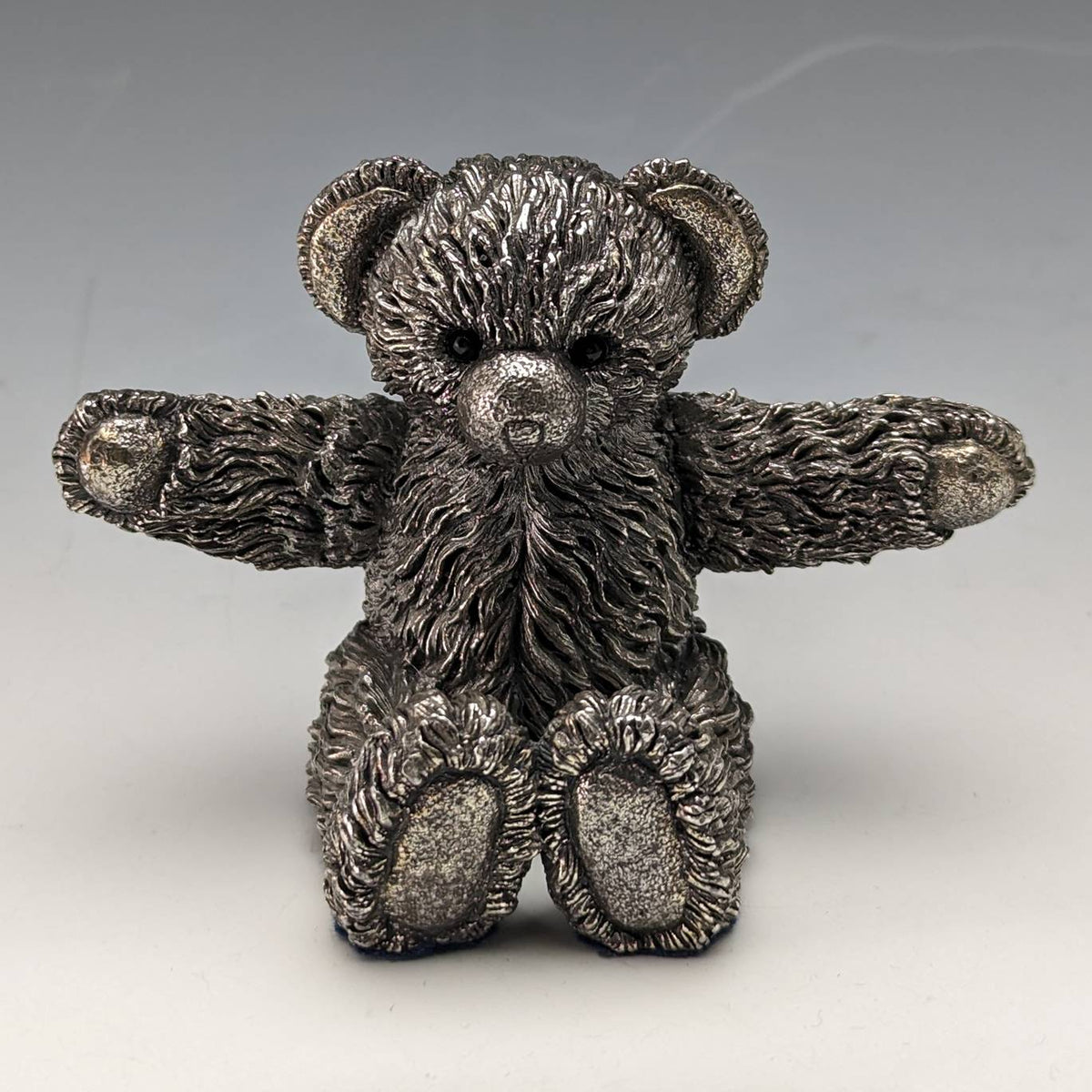 カントリーアーティスト社 テディベア 純銀張り彫刻 フィギュリン 501g