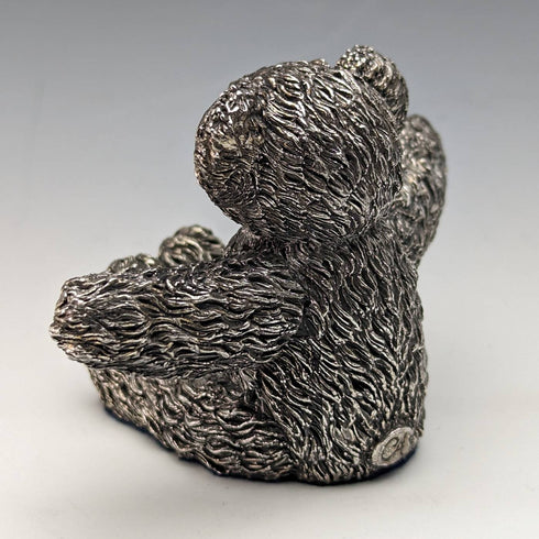 英国 カントリーアーティスト社 テディベア 純銀張り彫刻 フィギュリン