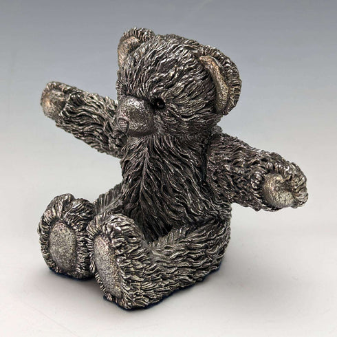 British Country Artists Teddy Bear Sterling Silver Sculpture Figurine