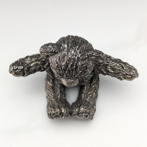 British Country Artists Teddy Bear Sterling Silver Sculpture Figurine