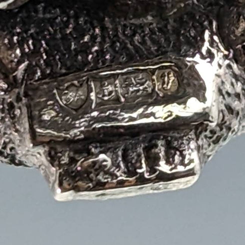 英國鄉村藝術家貓頭鷹純銀雕塑雕像