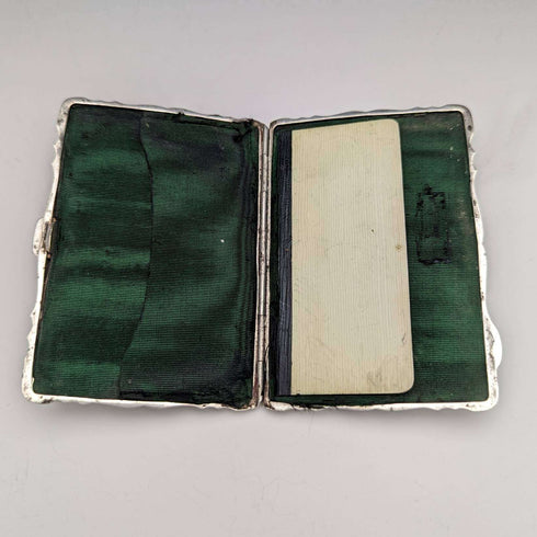 1909 British Antique Sterling Silver Card Case 63g Cohen and Charles