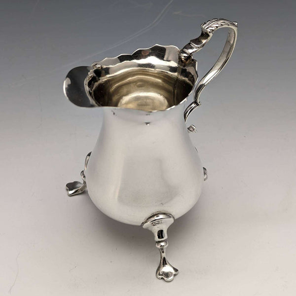 1908 British Antique Sterling Silver Cream Jug 84g George Unite