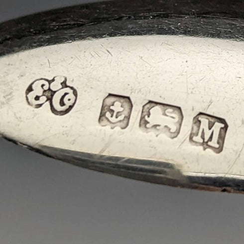 1936 年英國復古琺瑯裝飾純銀茶匙 6 件裝盒裝