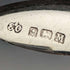 1936 British vintage enamel decorated sterling silver teaspoon set of 6 in a case