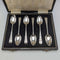 1884 British antique sterling silver teaspoon set of 6 in a case