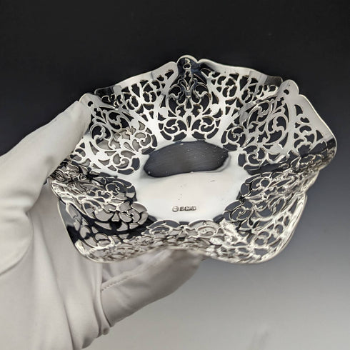 英國復古純銀耳環盤 87 克 Francis Howard 盒裝