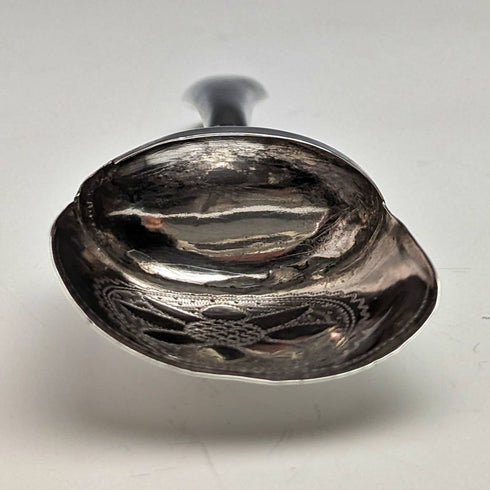 1809 British Antique Sterling Silver Shovel Tea Caddy Spoon Georgian