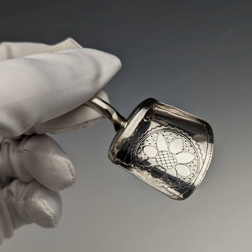 1809年 英国アンティーク 純銀製 シャベル型ティーキャディースプーン ジョージアン