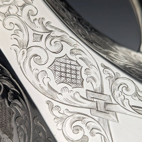 1850s British antique silver plated coffee server Thomas Bradbury