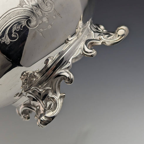 1850s British antique silver plated coffee server Thomas Bradbury