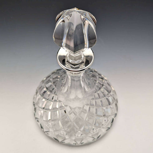 英国製 カットガラス 純銀装飾 シップスデキャンタ MAPPIN and WEBB