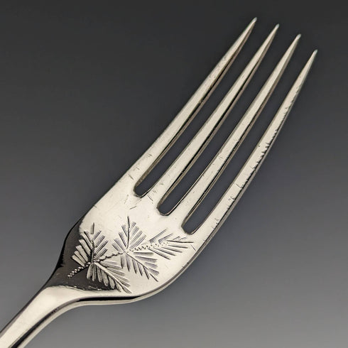 1895年頃 英国アンティーク シルバープレート製 クリスニングカトラリーセット Henry Atkin ケース入