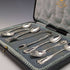 1903 British antique sterling silver teaspoon set of 6 Joseph Rodgers case