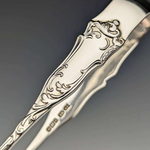 1903 British antique sterling silver teaspoon set of 6 Joseph Rodgers case