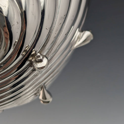 1891 年英國古董純銀貝殼盤一對 124 克阿特金兄弟