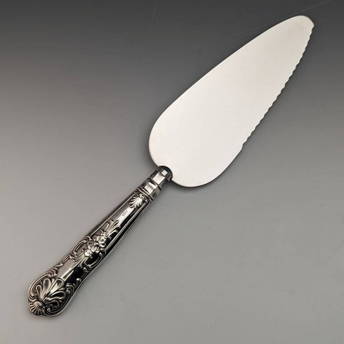 1970年 英国アンティーク 純銀製ハンドル ケーキサーバ Harrison Brothers