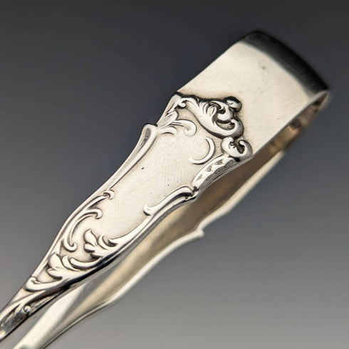 Pinzas para azúcar de plata de ley, antigüedad británica de 1908, 30 g, Joseph Rodgers