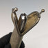 1897 British antique sterling silver folding pen knife Hilliard and Thomason with case