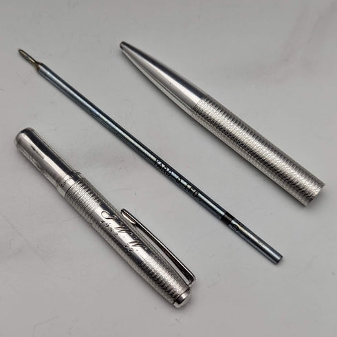 1976 年英國復古 Yard O 紅色純銀圓珠筆(帶盒)