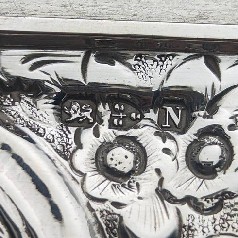 1896年 英国アンティーク 純銀製ボックス 160g George Nathan