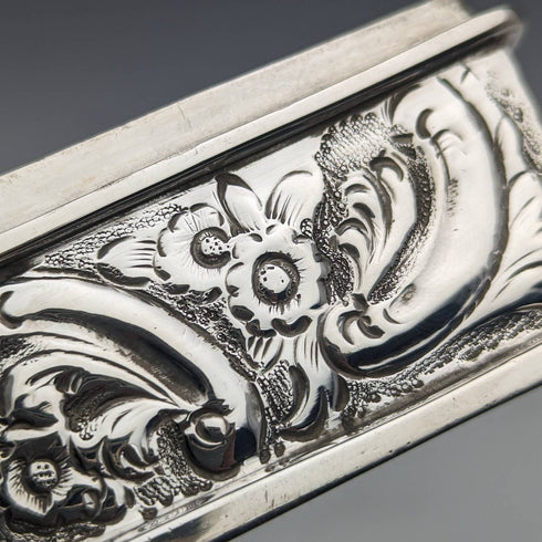 1896年 英国アンティーク 純銀製ボックス 160g George Nathan