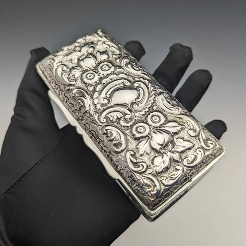 1896年 英国アンティーク 純銀製ボックス 160g George Nathan