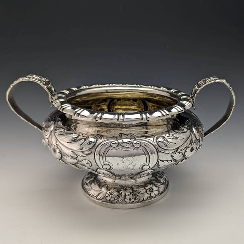 1830年 ジョージアン 英国アンティーク 純銀製 シュガーボウル 437g Jonathan Hayne