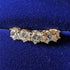 British Vintage Jewelry Cubic Zirconia x5 9ct Gold Ring (Size 10)