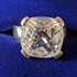 British vintage jewelry large zirconia pure silver ring