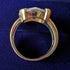British vintage jewelry large zirconia pure silver ring