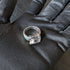 British vintage jewelry large zirconia pure silver ring
