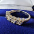 British Vintage Jewelry Cubic Zirconia x5 Sterling Silver Ring