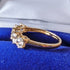British Vintage Jewelry Cubic Zirconia x5 9ct Gold Ring (Size 10)
