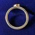 British vintage jewelry 9ct gold star pure silver ring