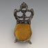 1940s Brass Chair Pocket Watch Holder Yellow Seat