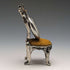 1940s Brass Chair Pocket Watch Holder Yellow Seat