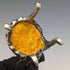 1940s Brass Chair Pocket Watch Holder Yellow Seat