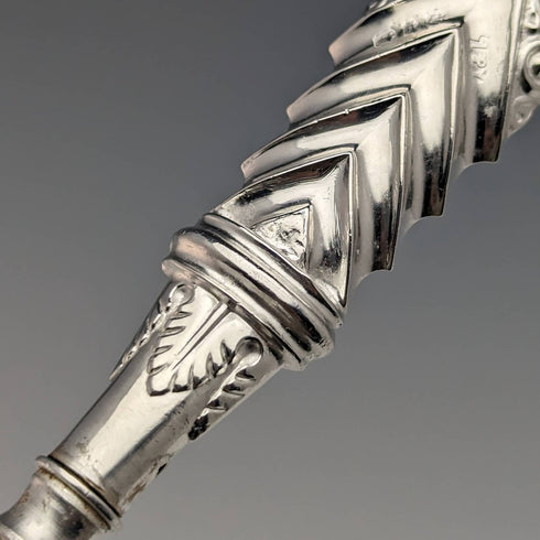 1889 British Antique Pure Silver Handle Toasting Fork Adie and Lovekin