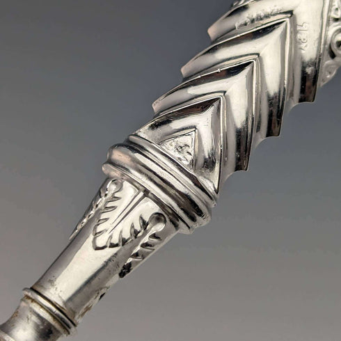 1889 British Antique Pure Silver Handle Toasting Fork Adie and Lovekin