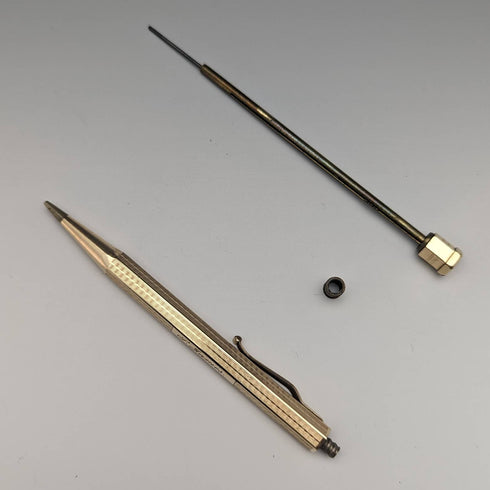 英國復古 Yard O 紅色卷金六角自動鉛筆