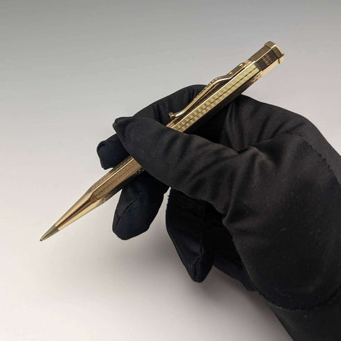 British Vintage Yard O Red Rolled Gold Hexagon Propelled Pencil