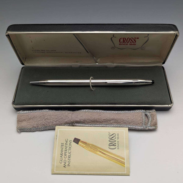 Vintage CROSS Sterling Silver Ballpoint Pen in Case