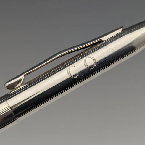 復古十字純銀圓珠筆(帶盒)