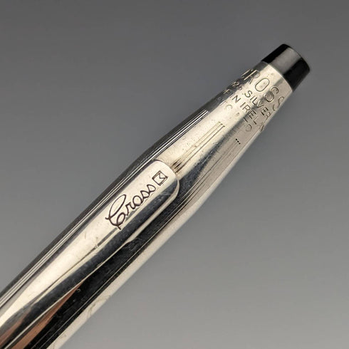 復古十字純銀圓珠筆(帶盒)